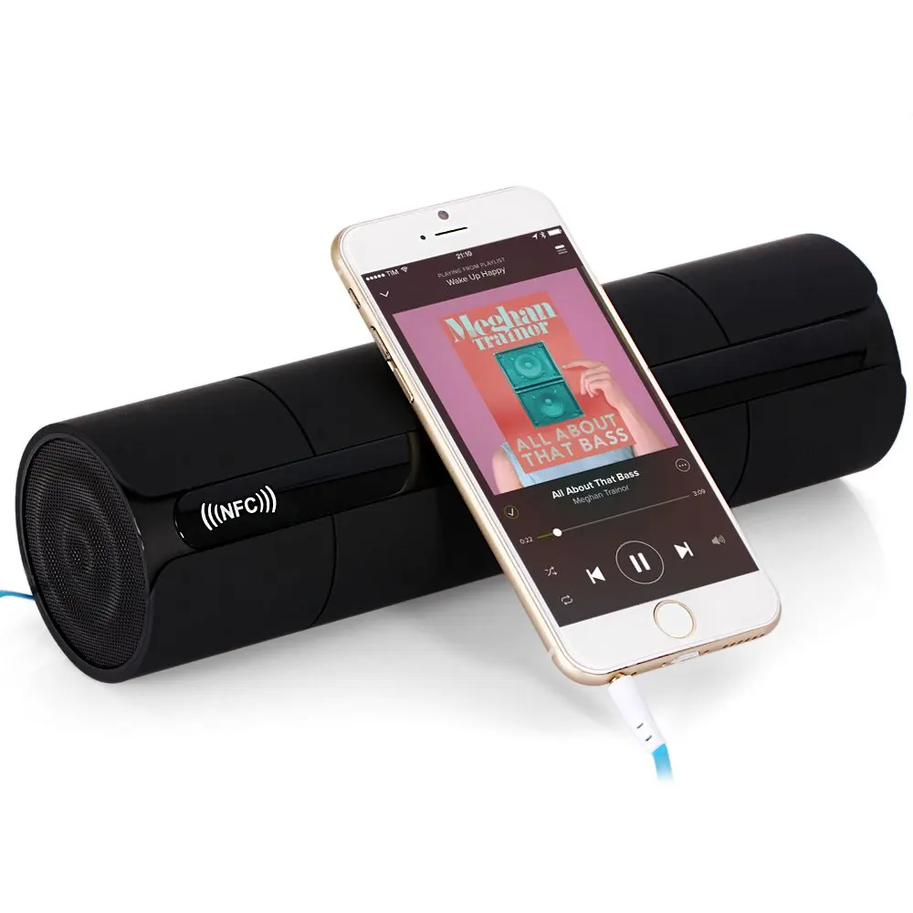 Bdf Портативный Bluetooth Динамик kr8800 V3.0 светодиодный сенсорный кнопку Беспроводной NFC
