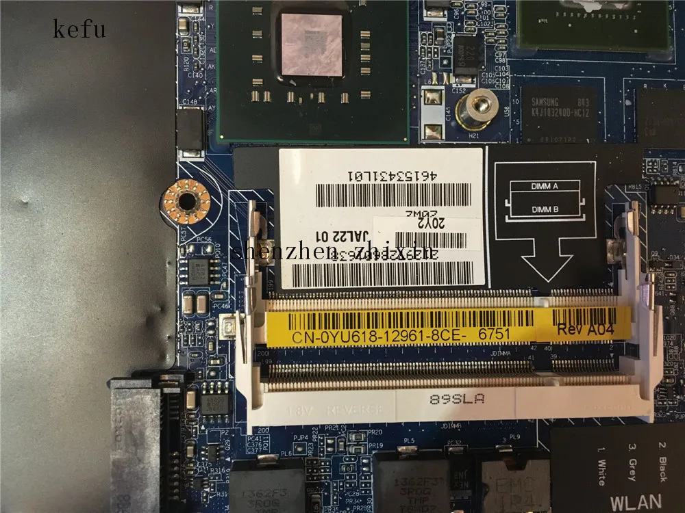 Материнская плата KEFU для ноутбука DELL E6500 материнская с процессором DDR2 модель 0YU618
