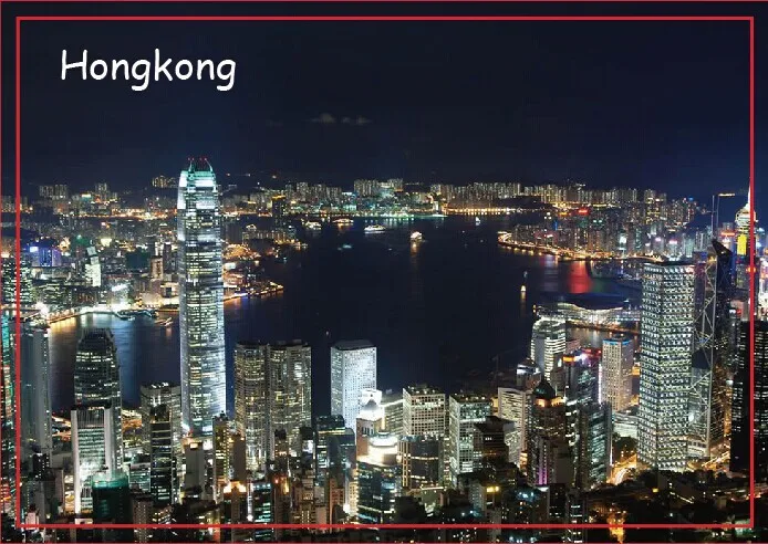 

Мировые сувенирные магниты Victoria Peak, гонконгские дорожные магниты для холодильника 20578, прямоугольные металлические магниты 78*54 мм