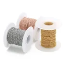 SAUVOO 10 ярдовпартия, цепочка из нержавеющей стали круглой формы, золотая, розовая, золотая, цветная цепочка для поделок, поставщик ювелирных изделий