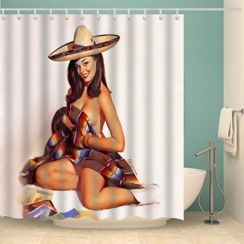 

fashion women shower curtain textile douche rideau drop shipping long shower curtains bathroom curtain