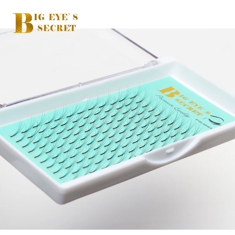 

BES Heat Bonded Premade Fans Long Stem Russian Volume Lash Extension 1 Tray 12 Rows Individual Eyelashes Extension Fans 2D-7D