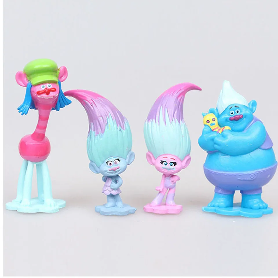 Tronzo 12 шт./компл. тролли фильм DreamWorks ПВХ фигурку коллекционные куклы Poppy филиал игрушки куклы для детей Прямая поставка куклы лол
