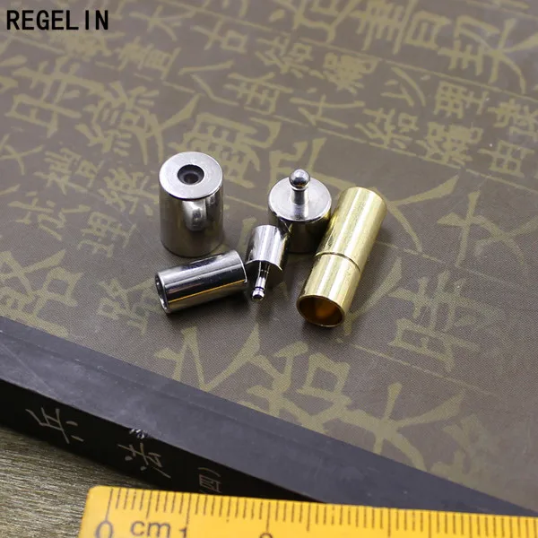 REGELIN позолоченные застежки для ювелирных изделий, подходят для 2/3/4/5/6/мм, кожаный шнур для браслетов, разъемы 5 шт./лот, для изготовления браслетов своими руками