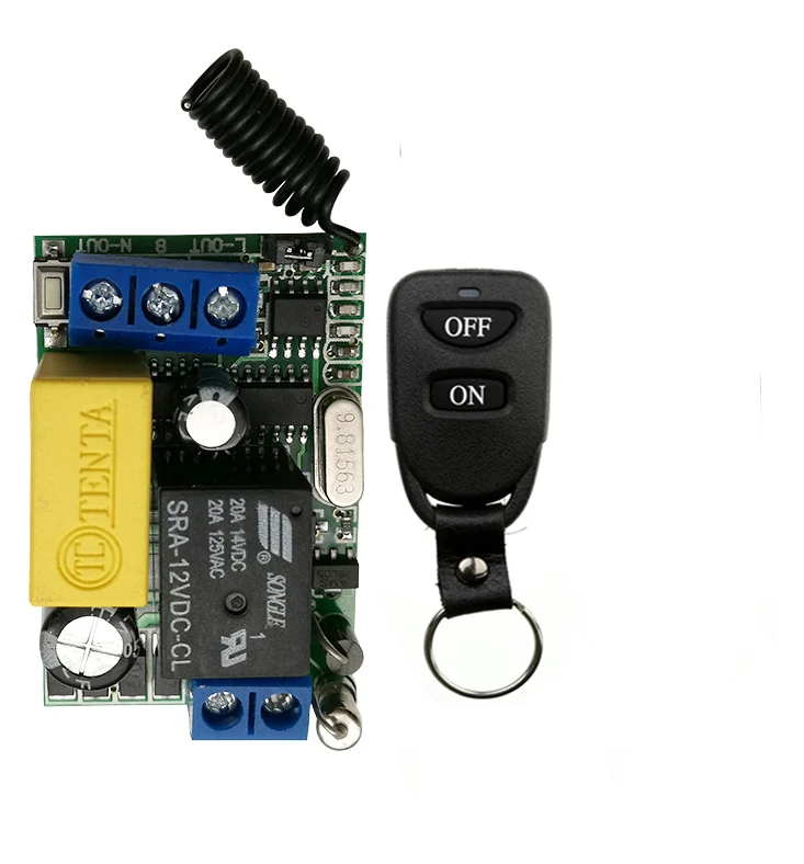 AC220V 10A 1CH мини Беспроводной RF пульт дистанционного управления выключатель света