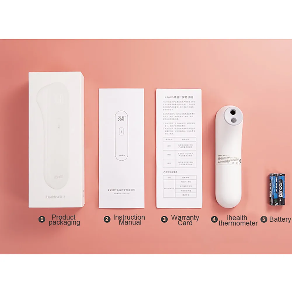 Xiaomi Mijia IHealth термометр электронный светодиодный цифровой дисплей Детский термометр Бесконтактный инфракрасный термометр для тела