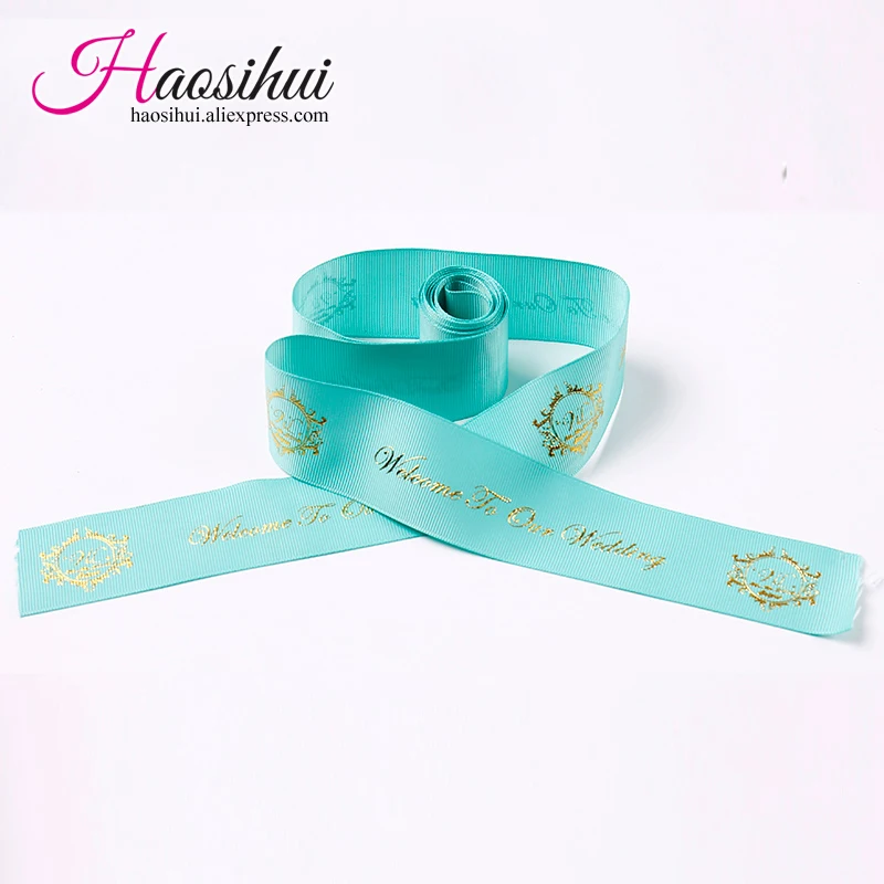 HAOSIHUI 3/4 ''(19 мм) Персонализированная лента с именами на нем для свадебного