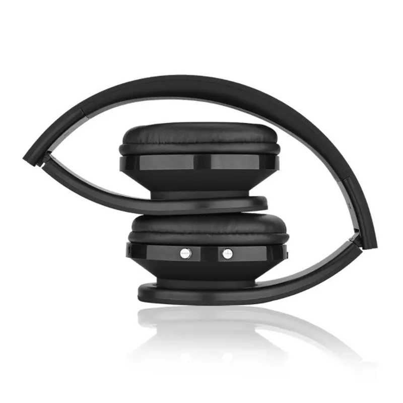 Foldable Black AHHROOU беспроводные Bluetooth наушники, гарнитура, стерео наушники, наушники с микрофоном/TF картой для мобильного телефона, музыки - Цвет: Foldable Black