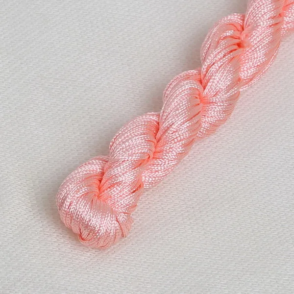 Light Pink Red Новое поступление 1,0 мм Мерсеризованный для ручного вязания китайский узел макраме струна проволочный Корд с резьбой для домашнего использования - Цвет: Light Pink Red