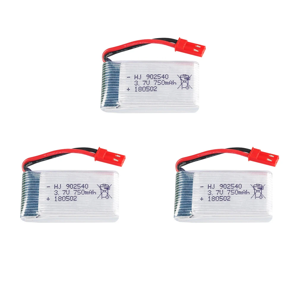 5 шт./лот 3 7 в 750 мАч Lipo аккумулятор для MJX X400 X800 X300C X500 X200 RC Квадрокоптер Дрон 25C JST Plug