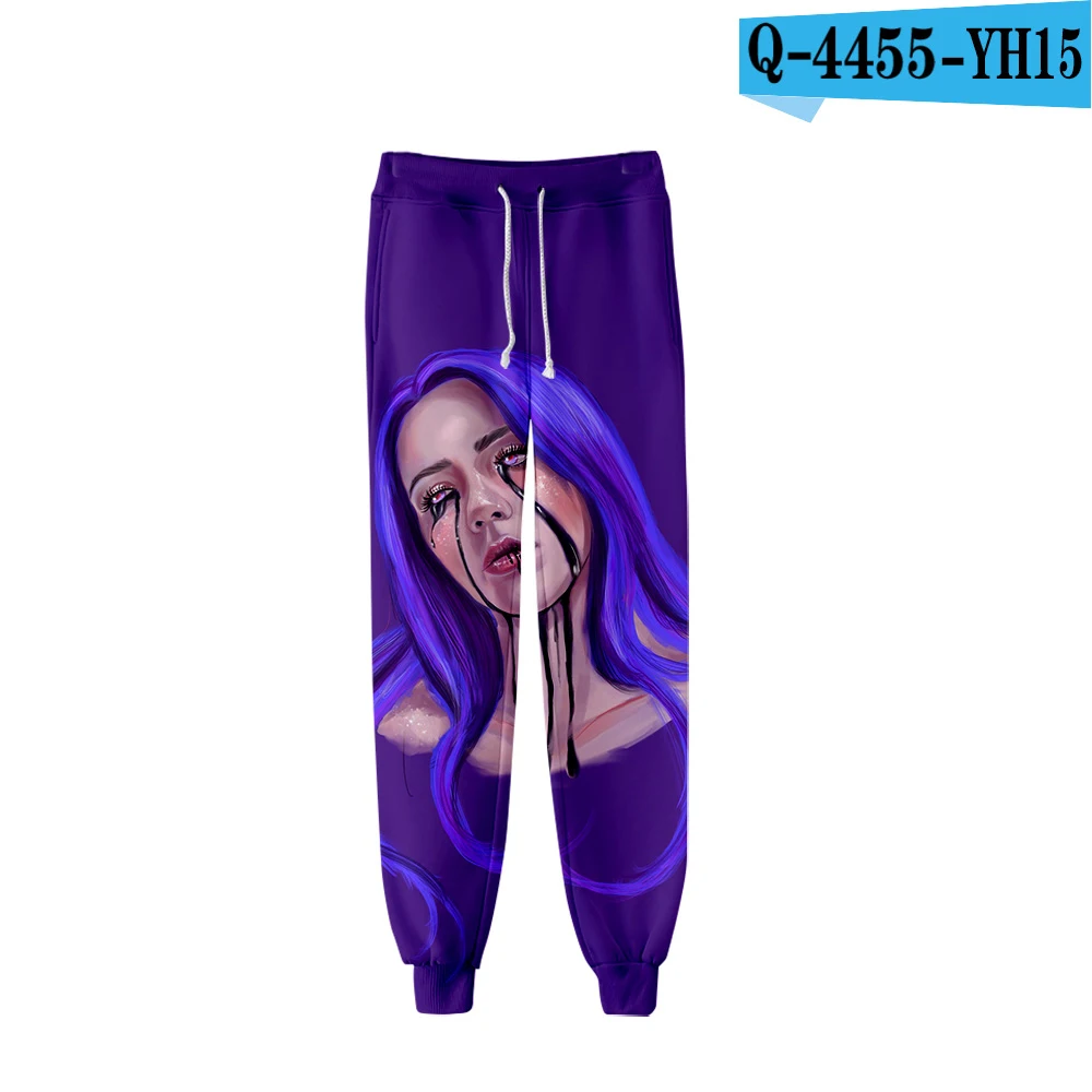 Frdun Tommee 3D Billie Eilish брюки с принтом повседневные весенние повседневные штаны для бега женские и мужские брюки тонкие крутые горячая Распродажа брюки 4XL - Цвет: Слоновая кость