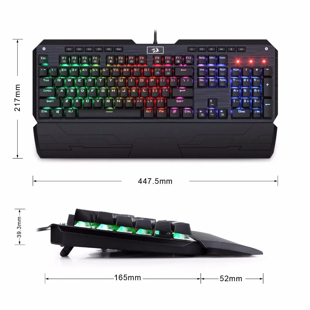 Механическая игровая клавиатура Redragon K555 с RGB подсветкой USB 104|Клавиатуры| |
