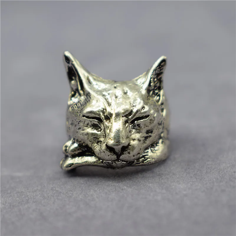 Прямая поставка винтажные милые кольца в виде кошки стиле ретро регулируемые для