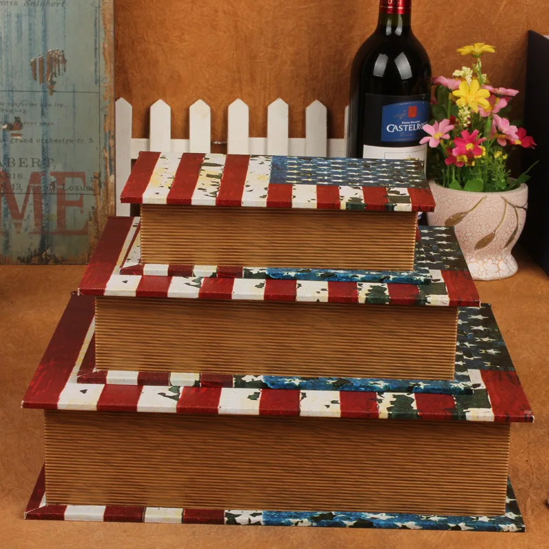 Звезды и полосы эмуляции украшения окна поддельные книги реквизит книжная