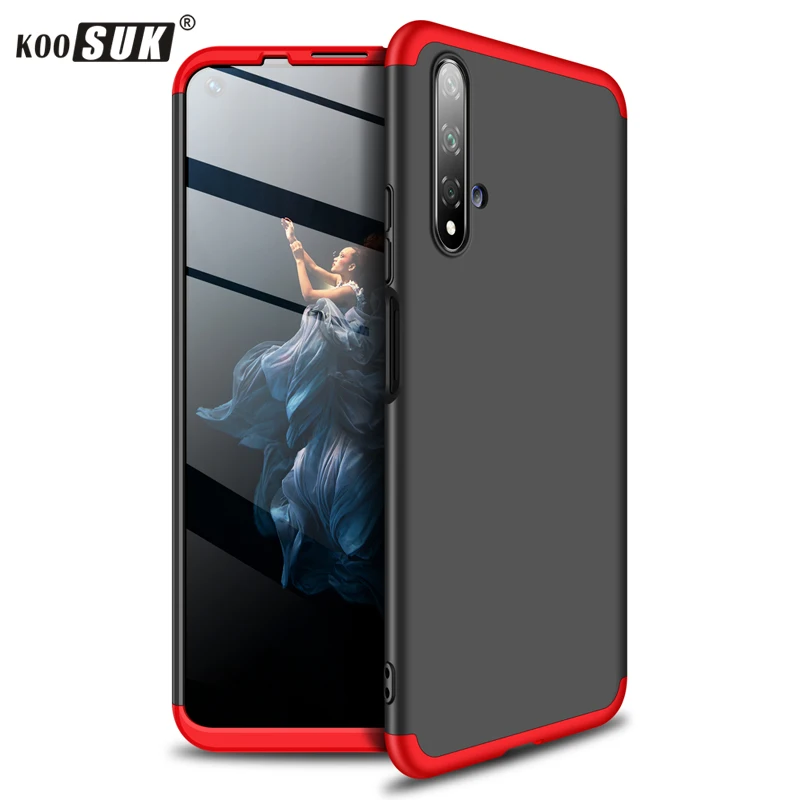 Koosuk 3-in-1 Back Cover For Huawei Honor 20 Pro Honor20 Lite PC Hard Matte Phone Protection Case Coque