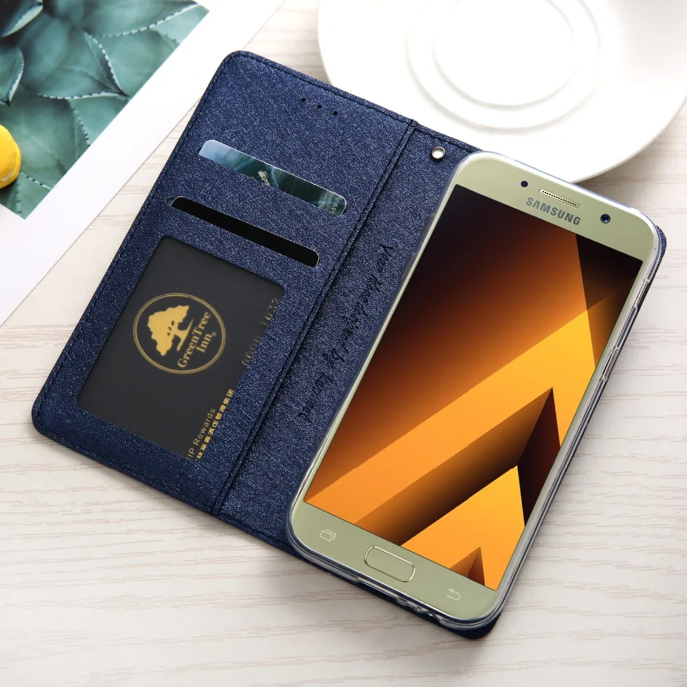 Магнитный флип-чехол для телефона samsung A5 Чехол кожаный+ силиконовый шелковый кошелек чехол для samsung Galaxy A5 чехол