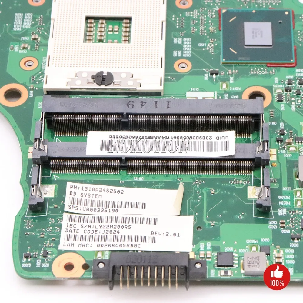 NOKOTION V000225190 V000225180 6050A2452501-MB-A01 для toshiba satellite C665 C650 Материнская плата ноутбука HM65 DDR3