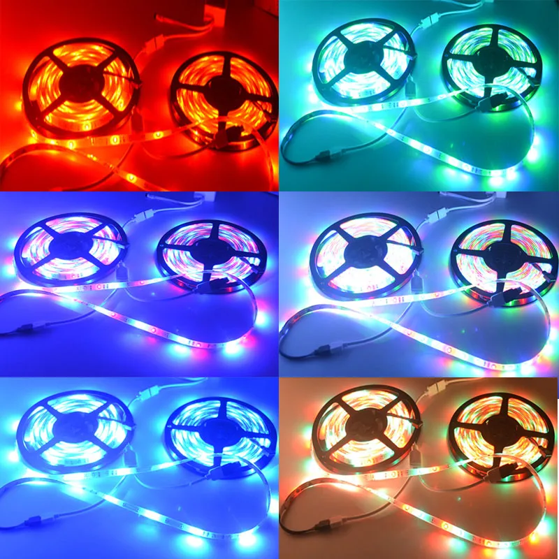 WiFi RGB светодиодный светильник SMD5050 2835 водонепроницаемая светодиодная лента Диодная гибкая лента WiFi контроллер DC 12 В адаптер Набор strp