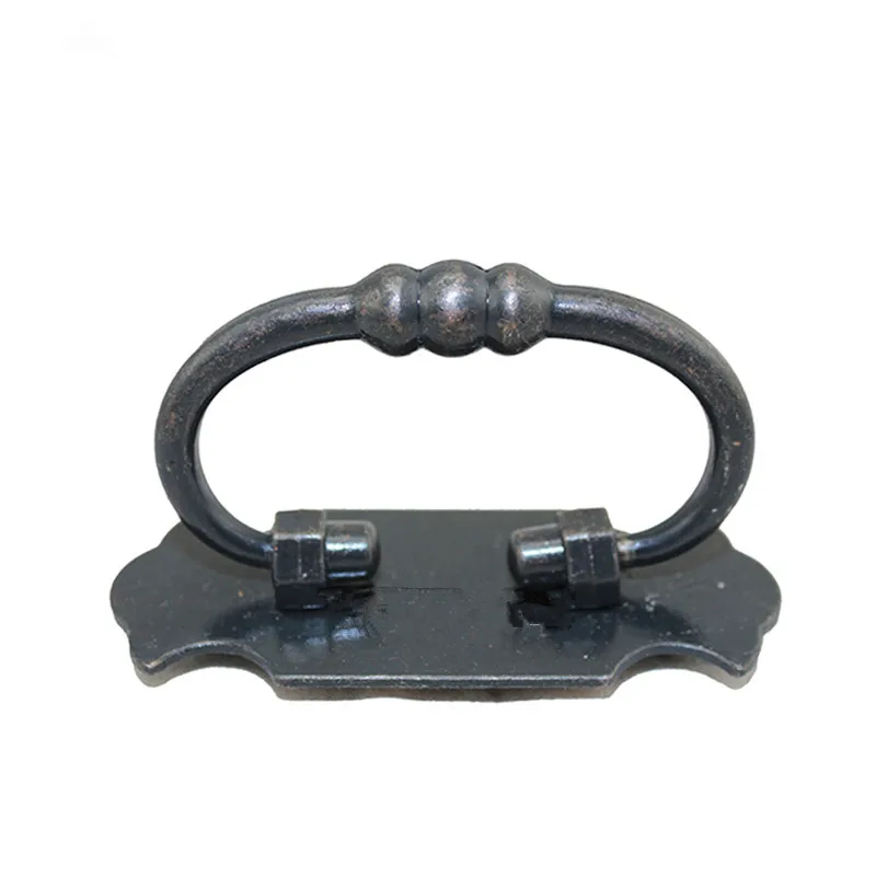 Bulk Vintage Alloy Black Handle Tab Drawer Cabinet Jewelry Box Decorative DIY Furniture Chinese Home Handles 88*56mm 10Pcs |