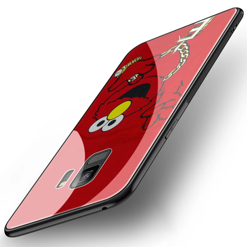 Стеклянный чехол Lavaza Elmo из ТПУ с изображением печенья для Samsung Note 8 9 S7 S8 S9 S10 A10 A20 A30