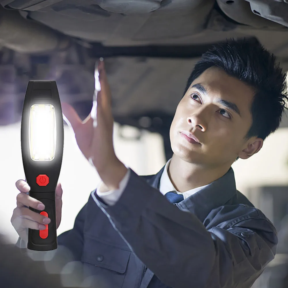 Linterna led USB COB LED Магнитный рабочий свет для автомобиля гаража механик домашний