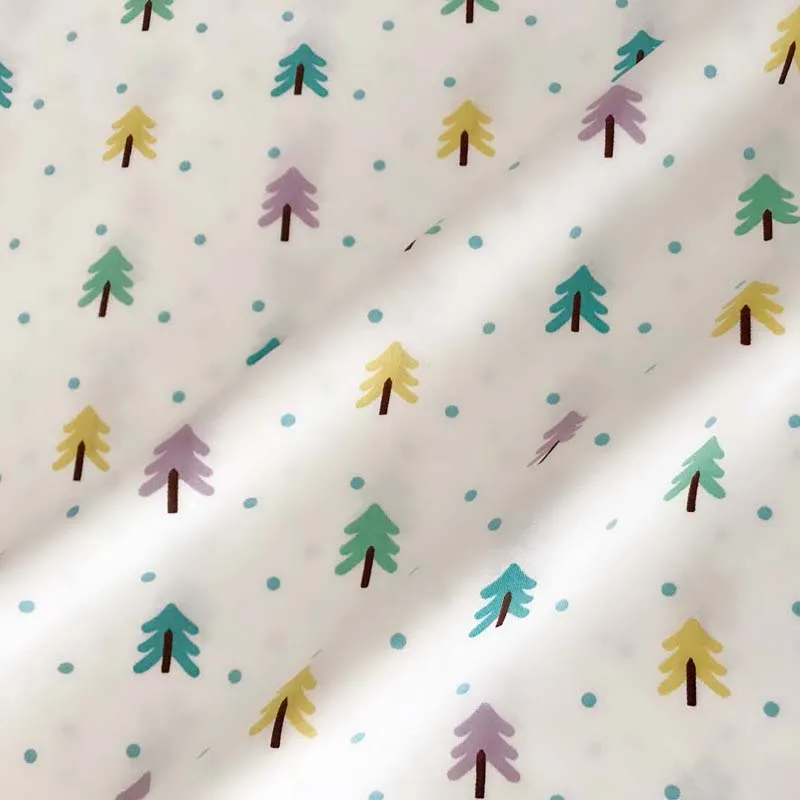 white trees 160 см* 50 см хлопок темно-синий белый мультфильм Динозавр желтые листья деревья ткань в горошек для детей комплект кровати «сделай сам» лист Подушка Декор ручной работы - Цвет: white trees