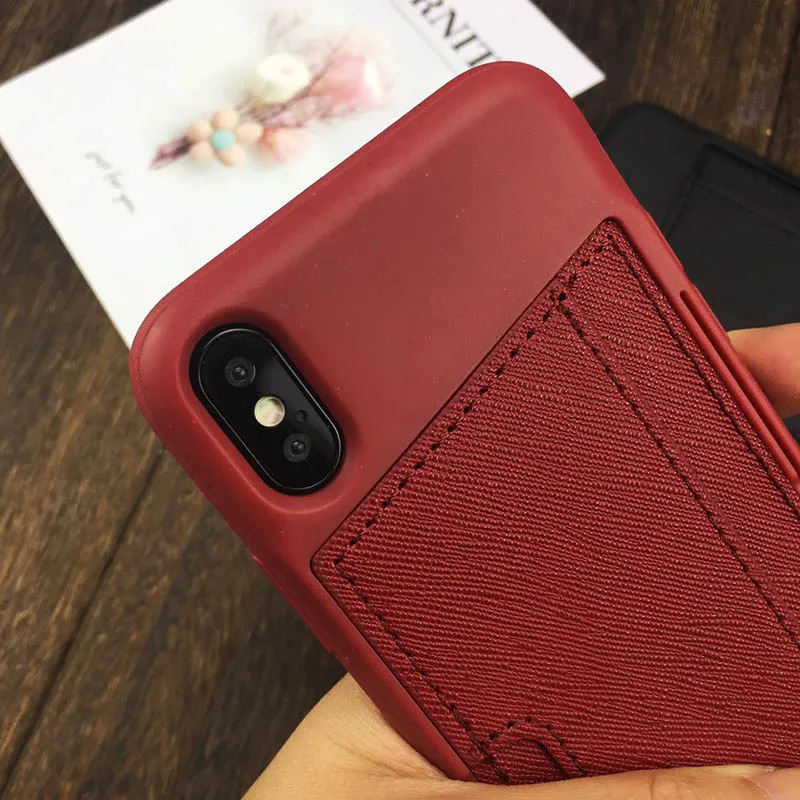 Роскошный кожаный чехол в деловом стиле для Apple iphone x модный кошелек держатель