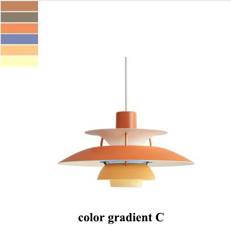 color gradient C Скандинавские светодиодные люстры, освещение для столовой, разноцветная металлическая светодиодная подвесная люстра, Светильники для гостиной, подвесные светильники - Цвет абажура: color gradient C