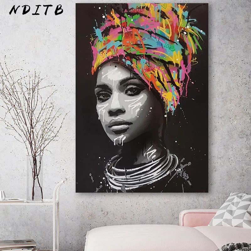 Живопись на холсте Фигуративная картина Декоративное изображение Современное искусство Постер и печать Абстрактный женский портрет Декор для стены в домашнем интерьере гостиной.