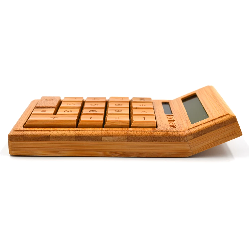 Techase CS19 Calculadora бамбук солнечный калькулятор дерево научный калькулятор 12 битов 18 ключи hesap Makinesi Calculadora financeira