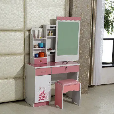 Модный туалетный столик для спальни с мини шкафом и подвижным зеркалом|bedroom