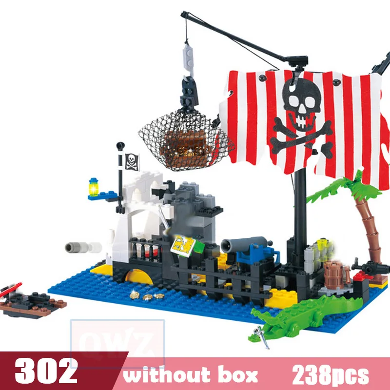 QWZ средневековый рыцарский замок Лев Модель кареты мир лего строительные блоки Набор Кирпичи игрушки для детей Подарки - Цвет: QM302-N