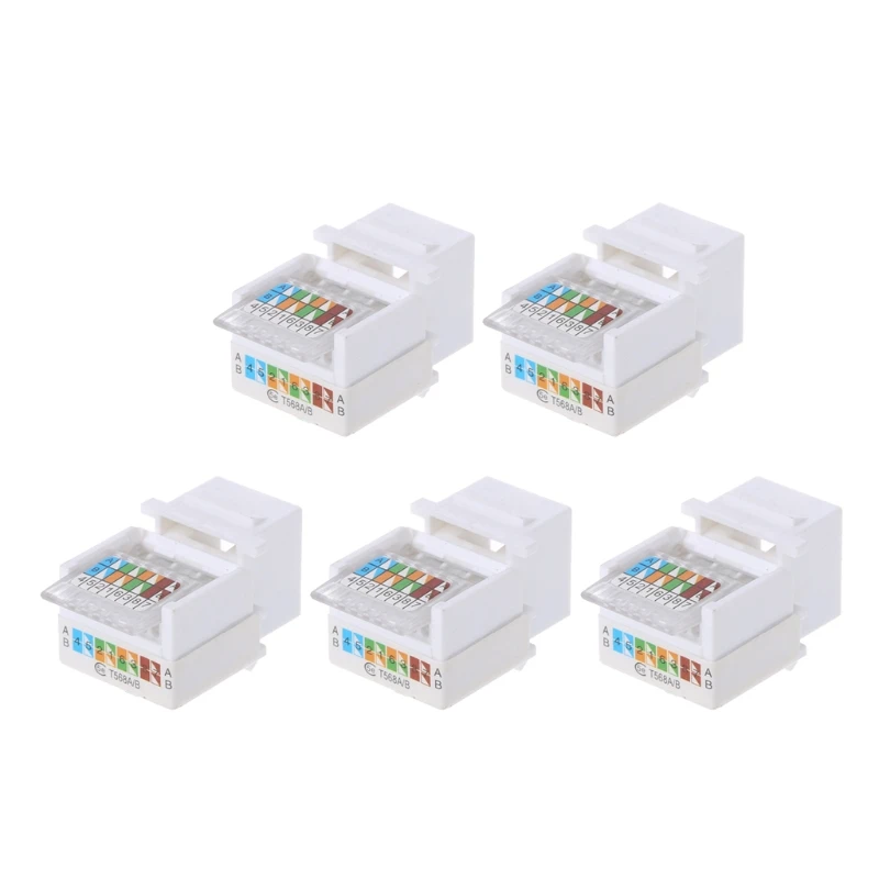 5 шт. сетевые модули RJ45 распределительная коробка CAT5e сетевой разъем 2 порта