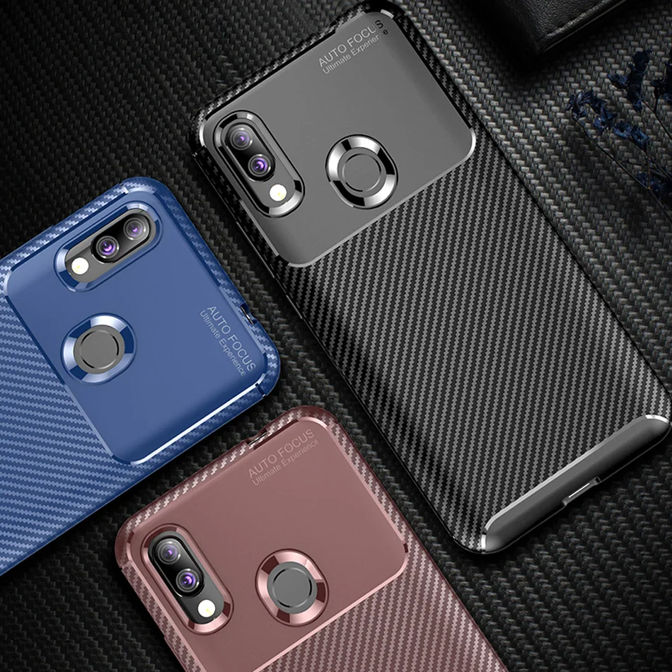 

Деловой карбоновый чехол для Redmi 7, чехол для Xiaomi Redmi 7, силиконовый мягкий чехол из ТПУ для Redmi 7, чехол-бампер для Redmi 7