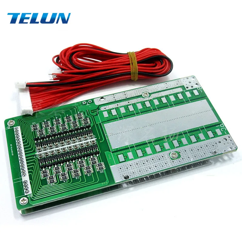 5s 6S 7S 8~ 20S серия 45A BMS Солнечный литиевый аккумулятор Защитная плата 3,6 В 3,7 в аккумулятор увеличение MOS выходной ток трубки 90A