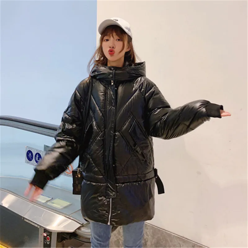 Однотонная парка на подкладке пальто 2019 Новая мода с капюшоном молнии женская