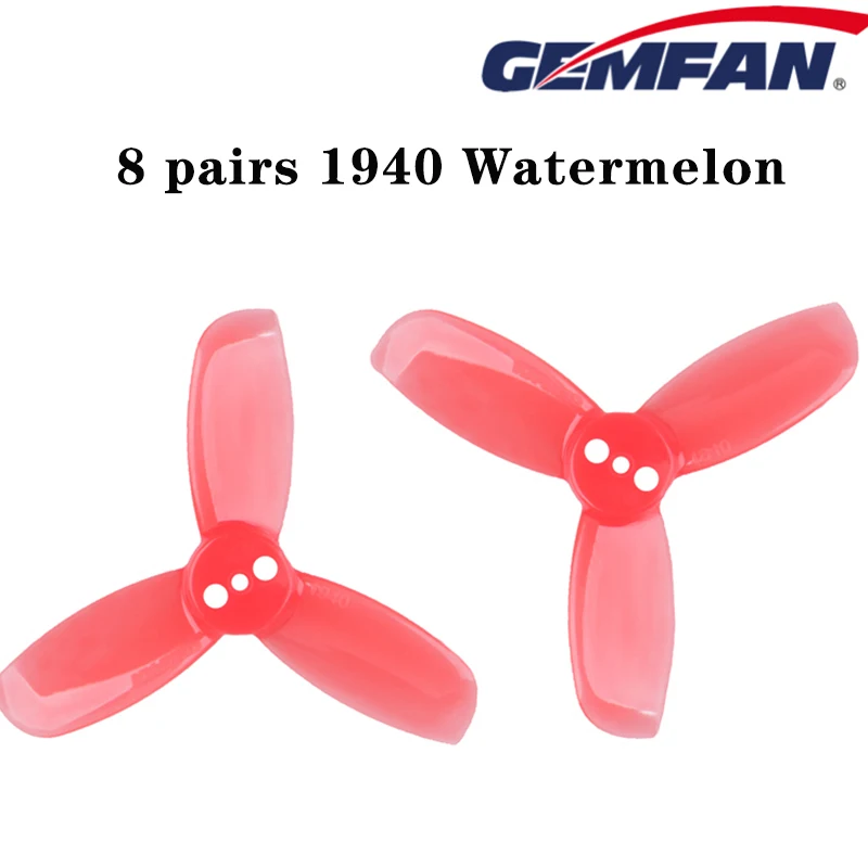 1940 watermelon 8 пар Gemfan 1219/1220/1635/1635/1940/2040/2540/3028/5043 пропеллер ПК вращение по часовой стрелке и против реквизит для квадролет с дистанционным управлением с видом от первого лица гоночный Бесколлекторный двигатель - Цвет: 1940 watermelon