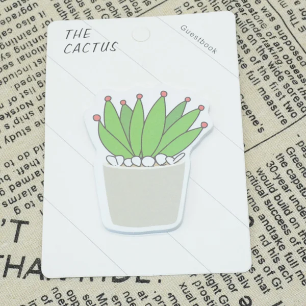 Cactus A Кактус каваи милые Липкие заметки Carteria блокнот заметка Papeleria Creativa Notas Adhesivas школьные портфели вкладки флаги - Цвет: Cactus A