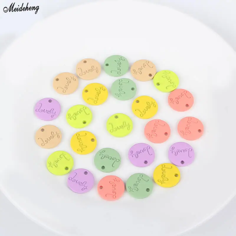 Сплав флуоресцентные Висячие Круглые бусины для изготовления ювелирных изделий