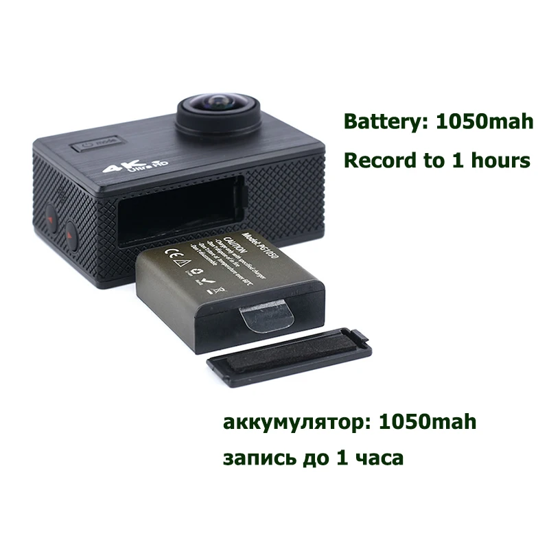 Tekcam Экшн-камера 4K шлем камера 25FPS 12MP Ultra HD 1080P Real 4K мини-камера