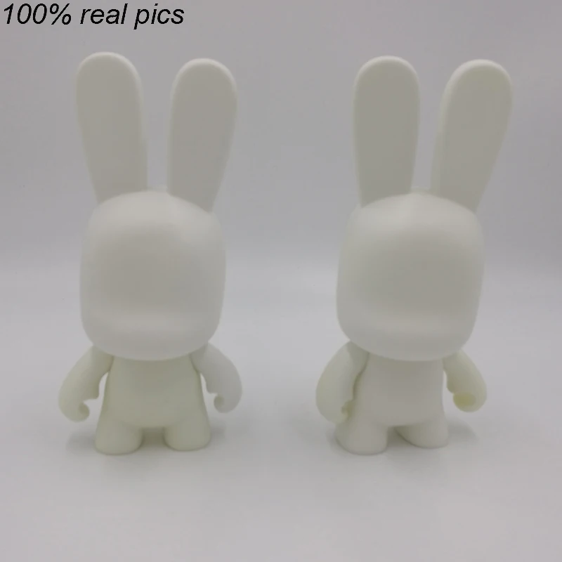 Новое поступление 7 дюймов длинные уши Kidrobot кролик ПВХ кукла DIY Краска пустой белый винил игрушка в Opp мешок