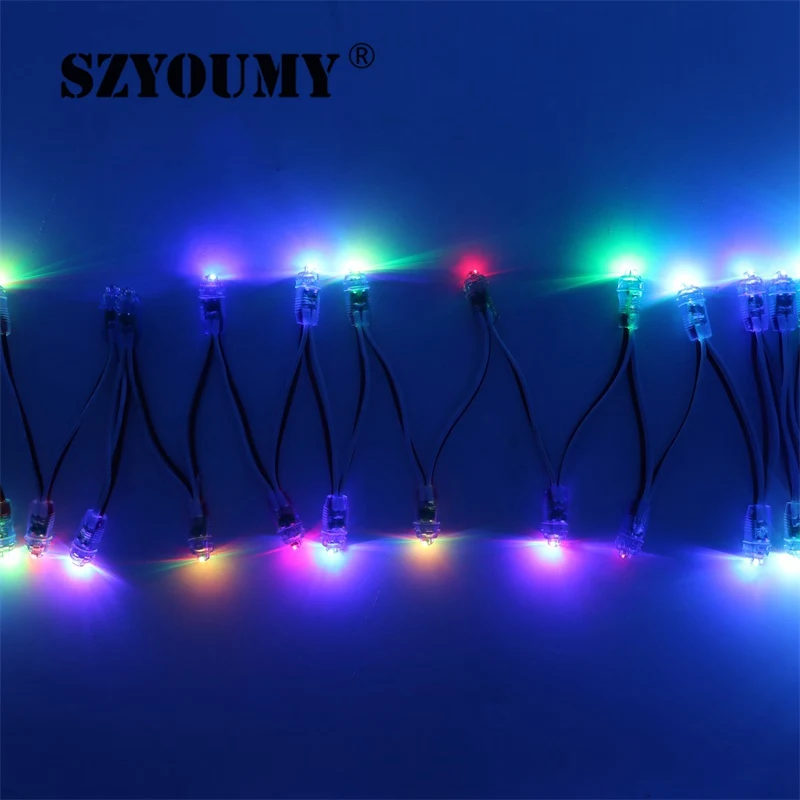 SZYOUMY 500 шт./лот супер яркий светодиодный модуль светодиодный пиксельный rgb модуль света DC 5 в водонепроницаемый диффузный цифровой струнный пунктиформ лампы