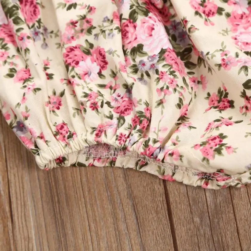 Newborn Infant Kids Baby Girls Floral Romper Jumpsuit Outfit Playsuit Clothes cotton fabric skin-friendly August 14
