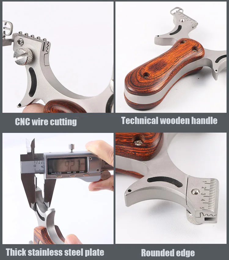 Topcarchery Рогатка Плоская Лента охотничья Рогатка из нержавеющей стали с 100 шариками и 3 резиновыми лентами и магнитным кольцом