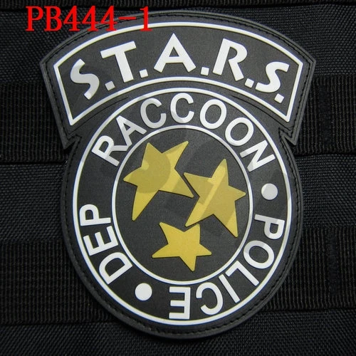 PB444 Colors 3D ПВХ патч Biohazard зонтик корпорация енота полиции DEP S.T.A.R.S Резиновый патч - Цвет: PB444 Colors
