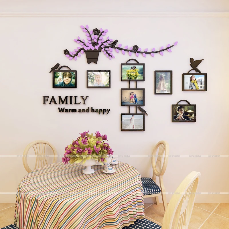 2017 новые сельские Креативные 3D фотографии хлорофитума настенные наклейки