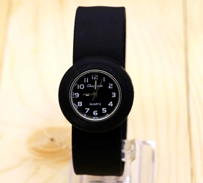 black 1 шт./лот,, высококачественные силиконовые часы, детские часы - Цвет: black