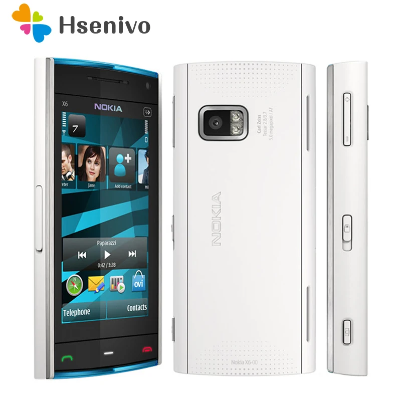X6 Nokia X6 телефон разблокированный четырехдиапазонный FM радио GSM SymbianRAM 128MB rom 16GB мобильный телефон Восстановленный
