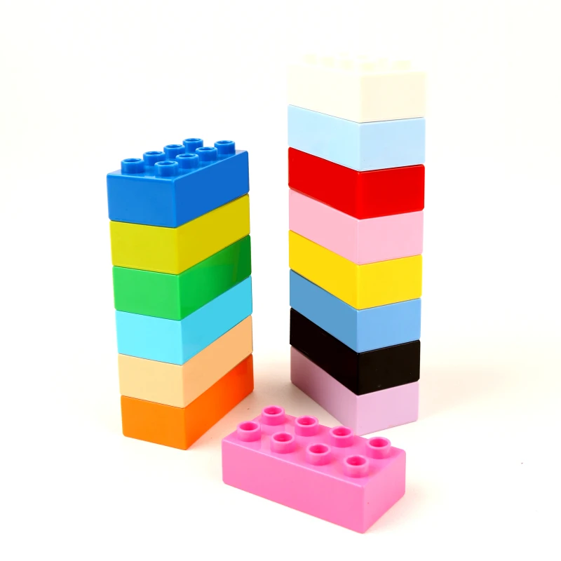 6 шт. Diy 2X4dots толстые кирпичи крупные частицы аксессуары строительные блоки
