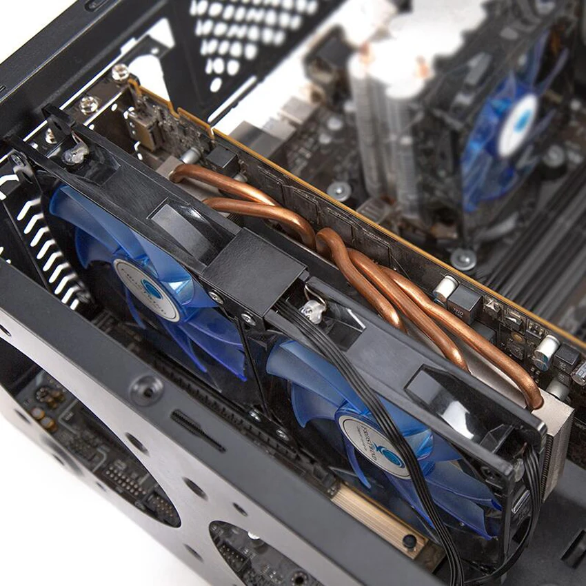 Ультратонкий pci-видеокарта papst 8 см 4PIN 8025 Бесшумная общая Графическая карта VGA